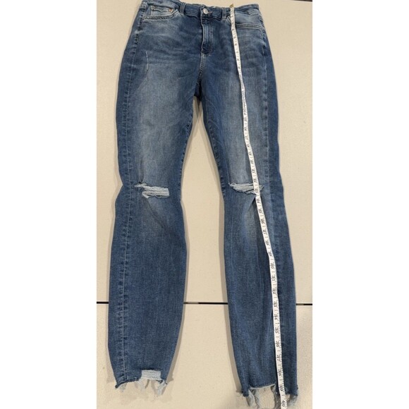 H&M Jeans Womens 28" Skinny Stretch Distressed High Rise Travel Concert Punk - Picture 5 of 7